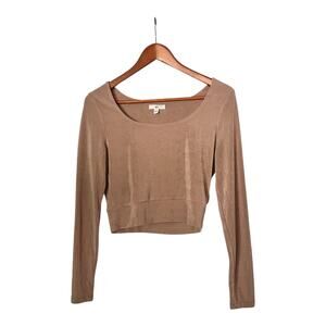 BP by NORDSTROM Elegant Long Sleeve Crop Top Size M